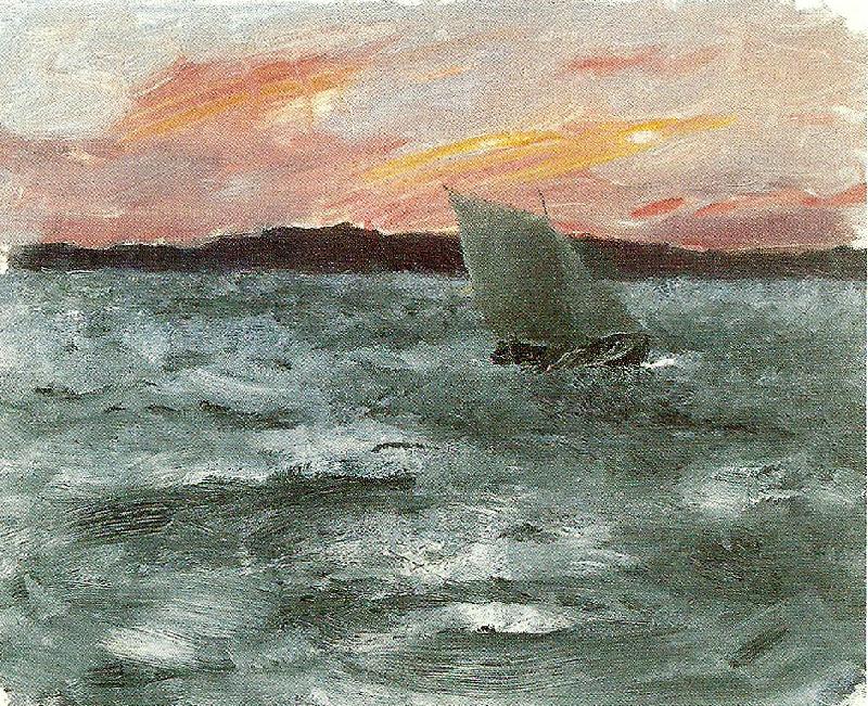 bruno liljefors seglaren Norge oil painting art